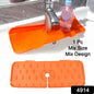 4914 Silicone Sink Faucet Pad Drip Protector Splash Countertop Rubber Drying Mat Sink Splash Guard For Kitchen Bathroom Bar.
